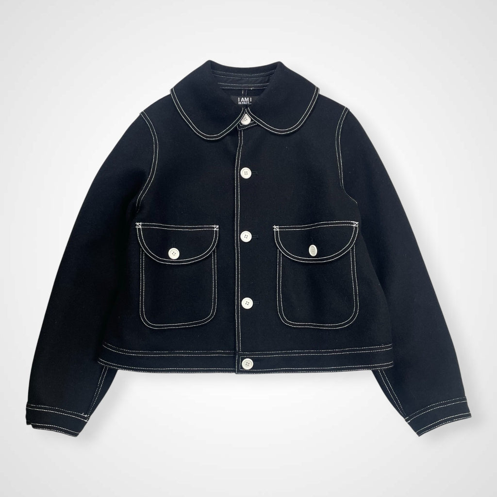 I am I in fact アイアムアイ インファクト / MELTON stitch ブルゾン  参考定価：23,000+tax SIZE:FREE