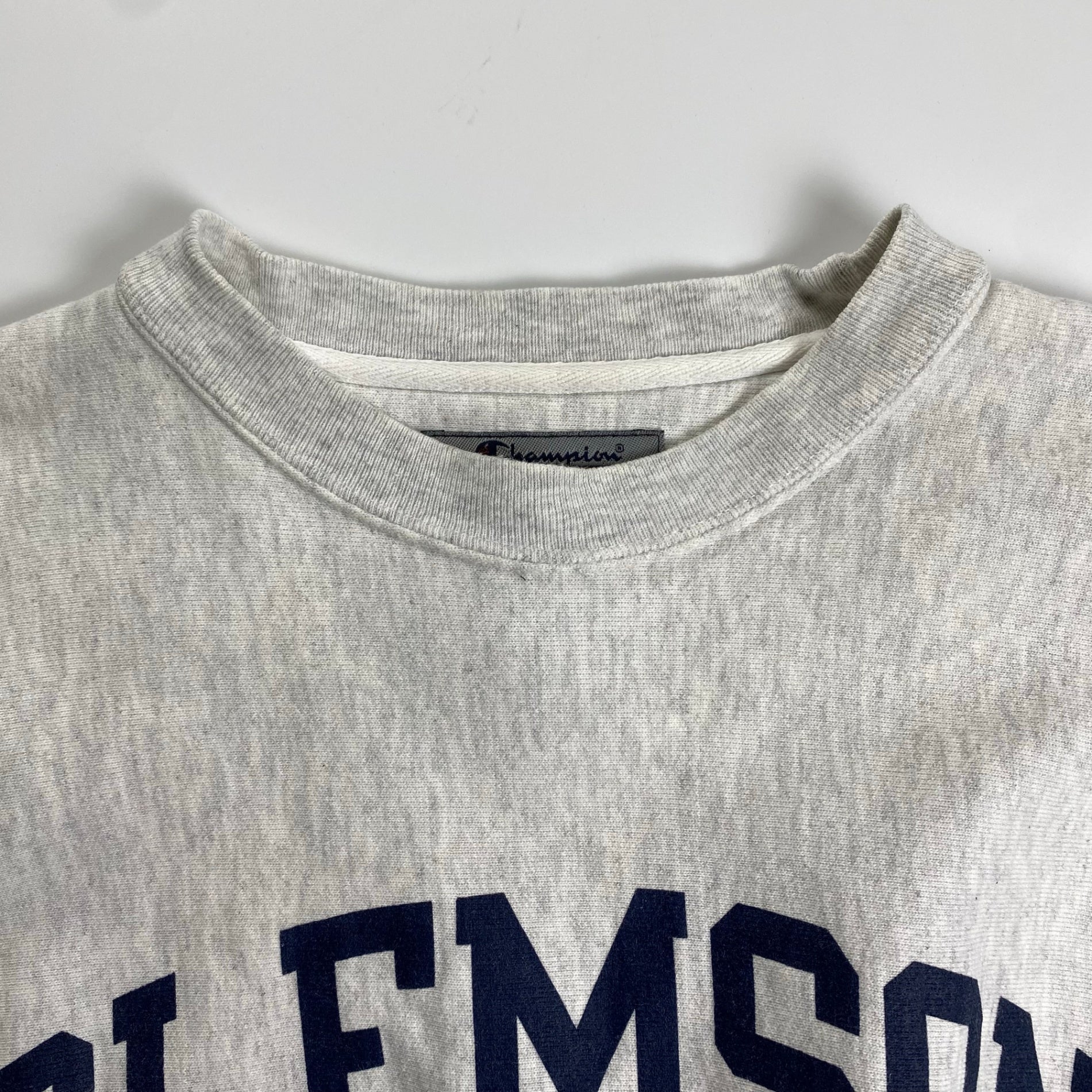 90-00's Champion チャンピオン / リバースウィーブスウェット clemson university ヘザーグレー SIZE:M