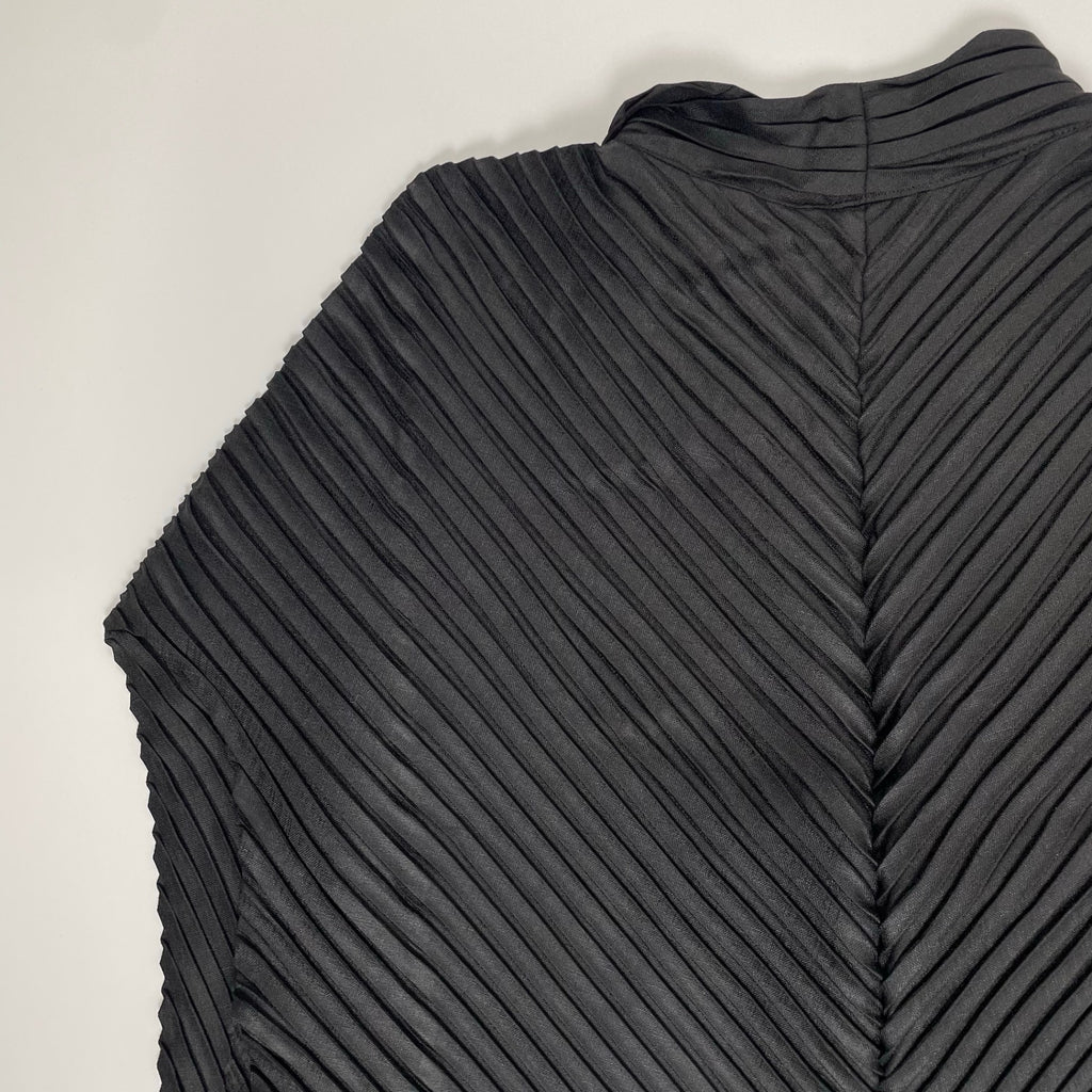ISSEY MIYAKE イッセイミヤケ / ダイアゴナルプリーツジャケット ブラック IM23FO192 SIZE:2