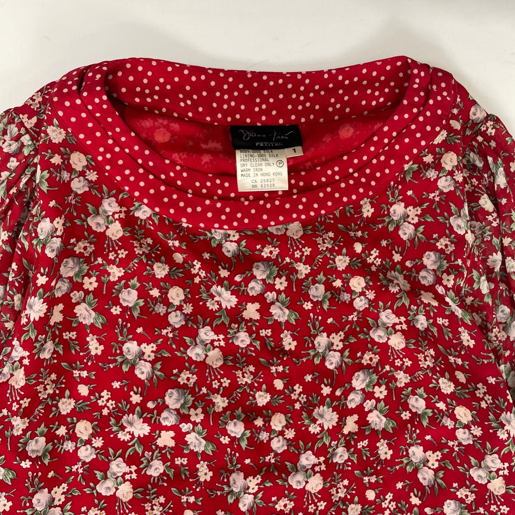 Diane Freis PETITES / 8-90s ヴィンテージシルクセットアップ SIZE:1