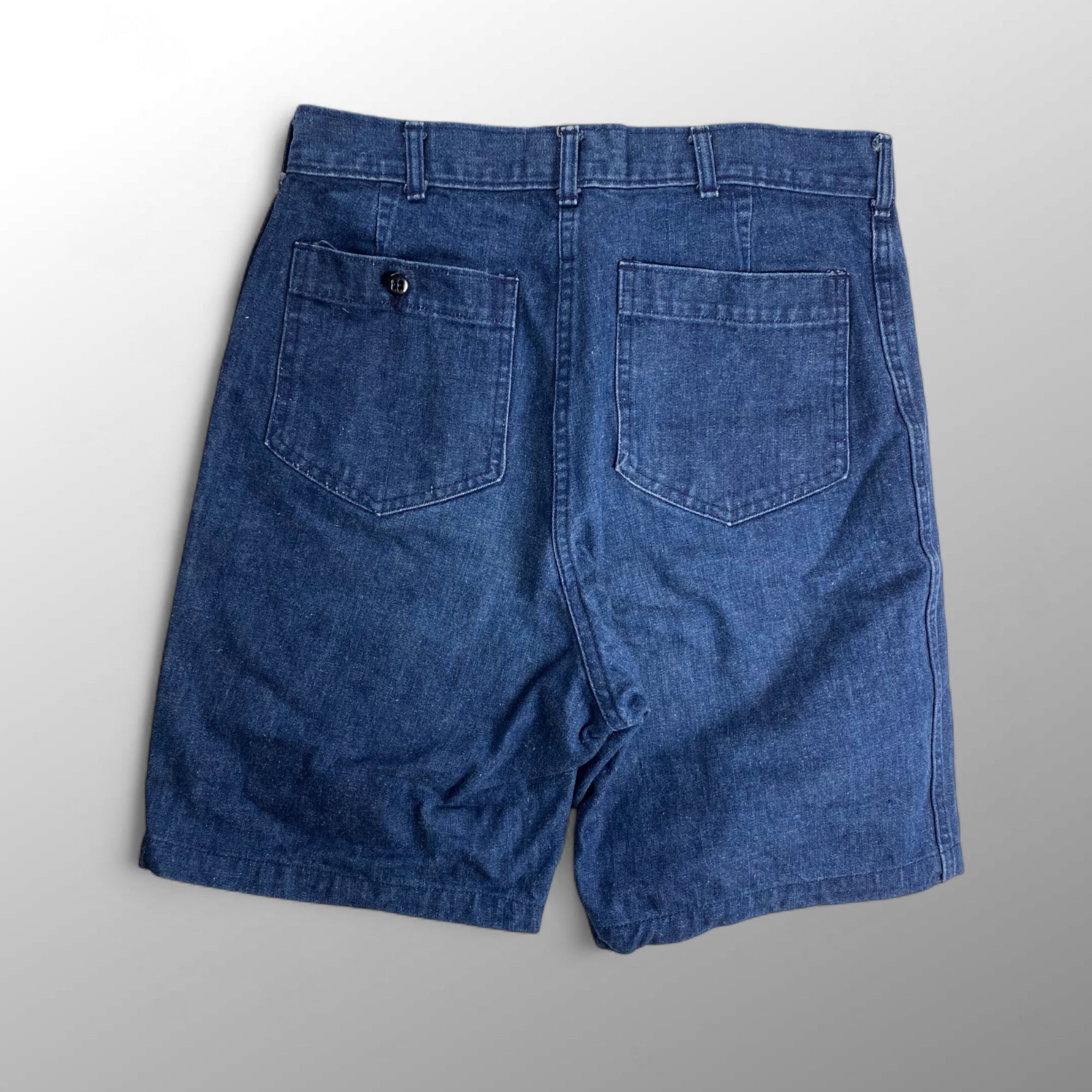 85年 US NAVY / セーラーデニム ハーフパンツ ショーツ COASTAL INDUSTRIES SIZE:32