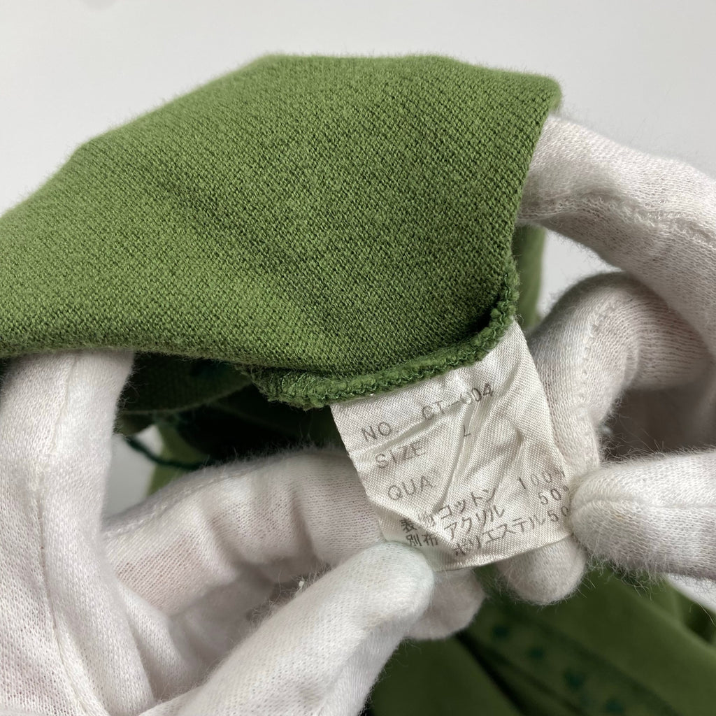 Shantii シャンティ / VINTAGE パイル切替鹿の子TEE オリーブ×ブラック SIZE：L