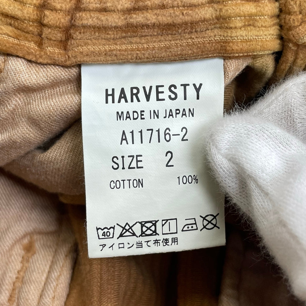 HARVESTY ハーベスティ / コーデュロイサーカスパンツ ブラウン 参考定価：17,800+tax SIZE:2