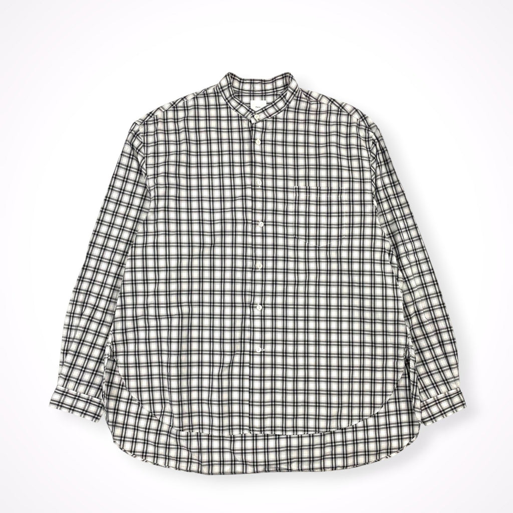 Name. / オーバーサイズノーカラーチェックシャツ 参考定価：30,000程度 SIZE:1