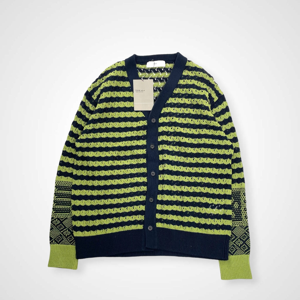TOGA VIRILIS トーガ ビリリース / JACQUARD KNIT CARDIGAN 25年 未使用品 参考定価：46,000+tax SIZE:48