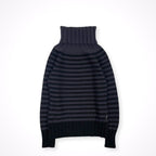 ARMANI JEANS / ボーダータートルネックニット 参考定価：50,000程度 SIZE:M