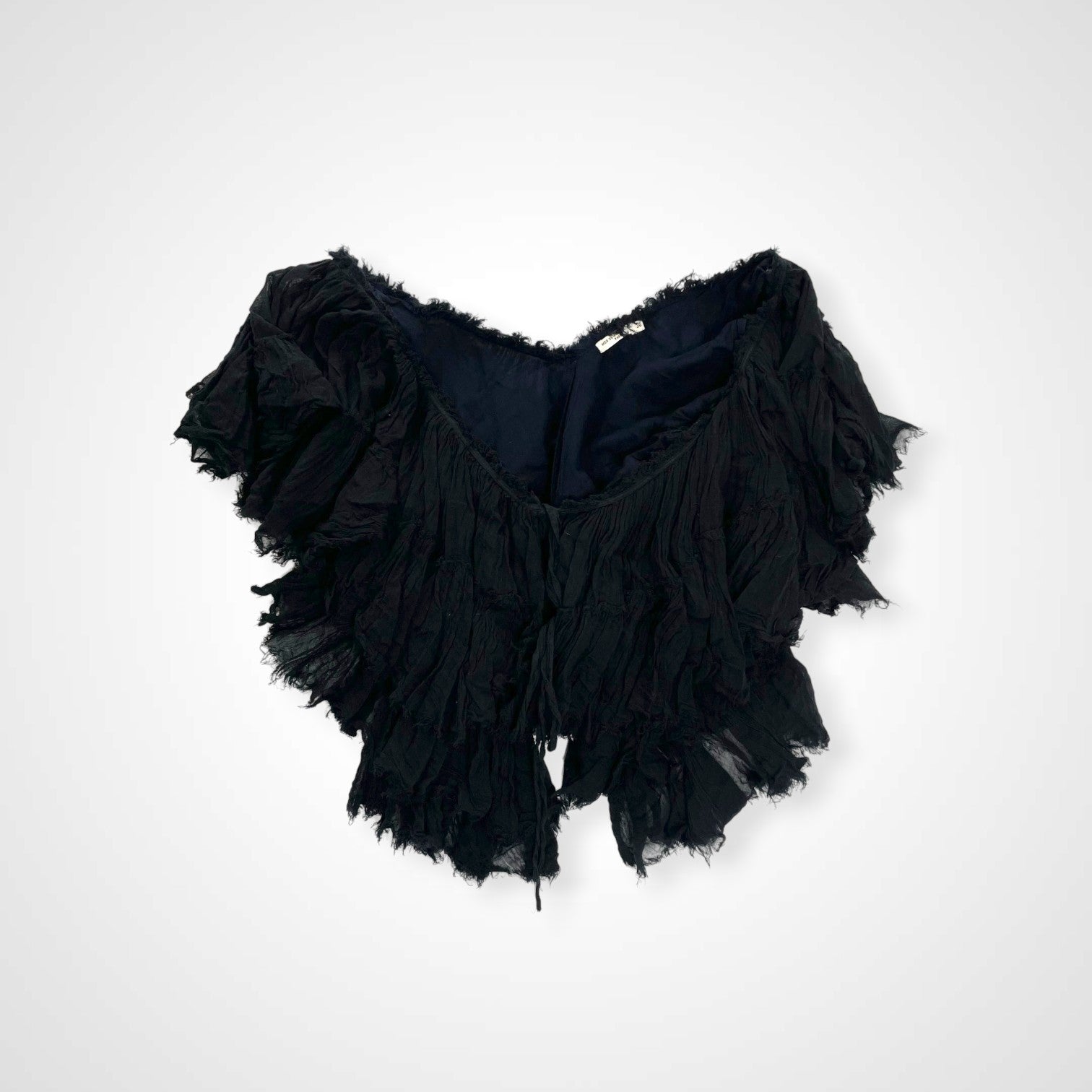 MES DEMOISELLE LES PARIS メドモアゼル / ガーゼフロントリボンブラウス 参考定価：30,000程度 SIZE:36