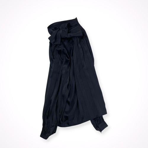 EURO VINTAGE / アシンメトリーシルクブラウス 参考定価：50,000程度 SIZE:42