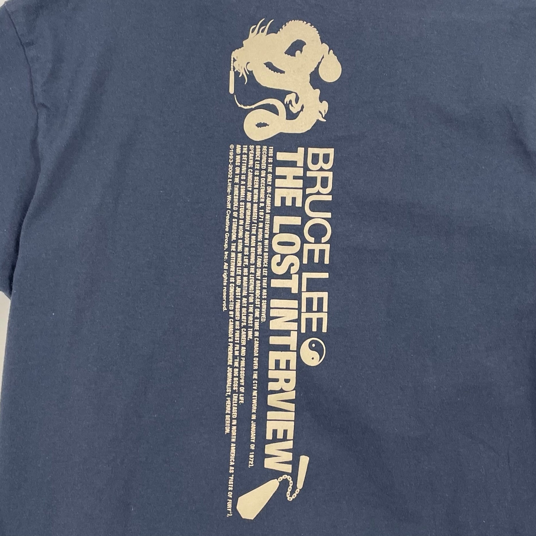 BRUCE LEE ブルース リー / 「THE LOST INTERVIEW」ヴィンテージTシャツ