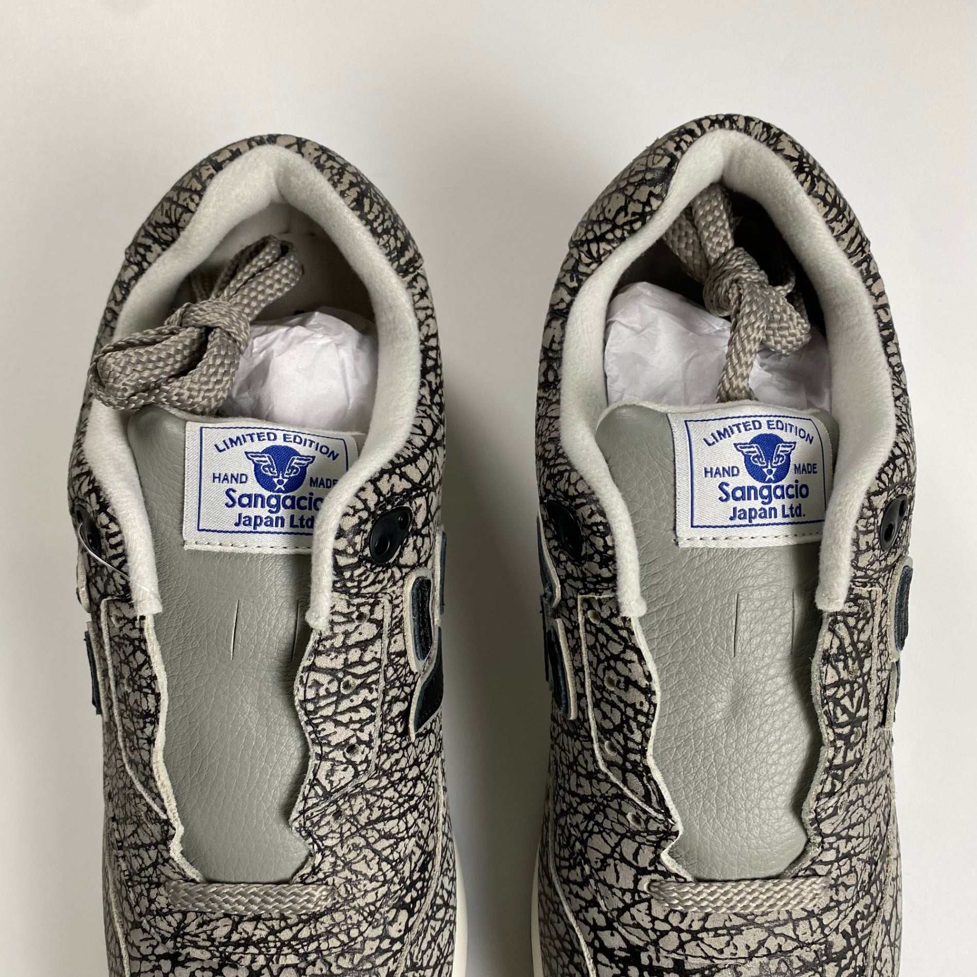 【未使用】 SANGACIO サンガッチョ / ELEPHANT カウレザー スニーカー 100足限定 参考定価：24,500+tax