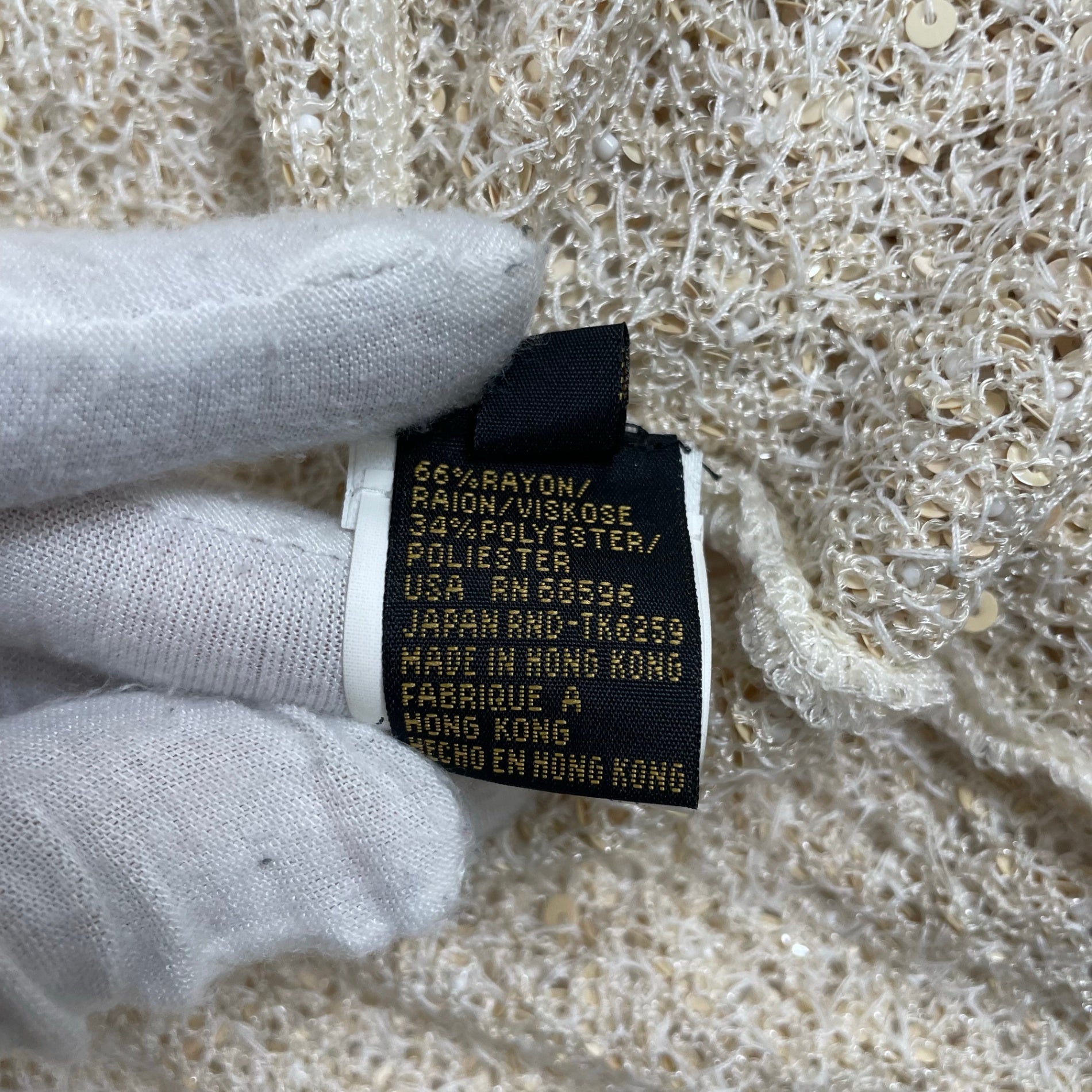 DONNA KARAN NEWYORK / ヴィンテージ スパンコールアンサンブルカーディガン SIZE:S