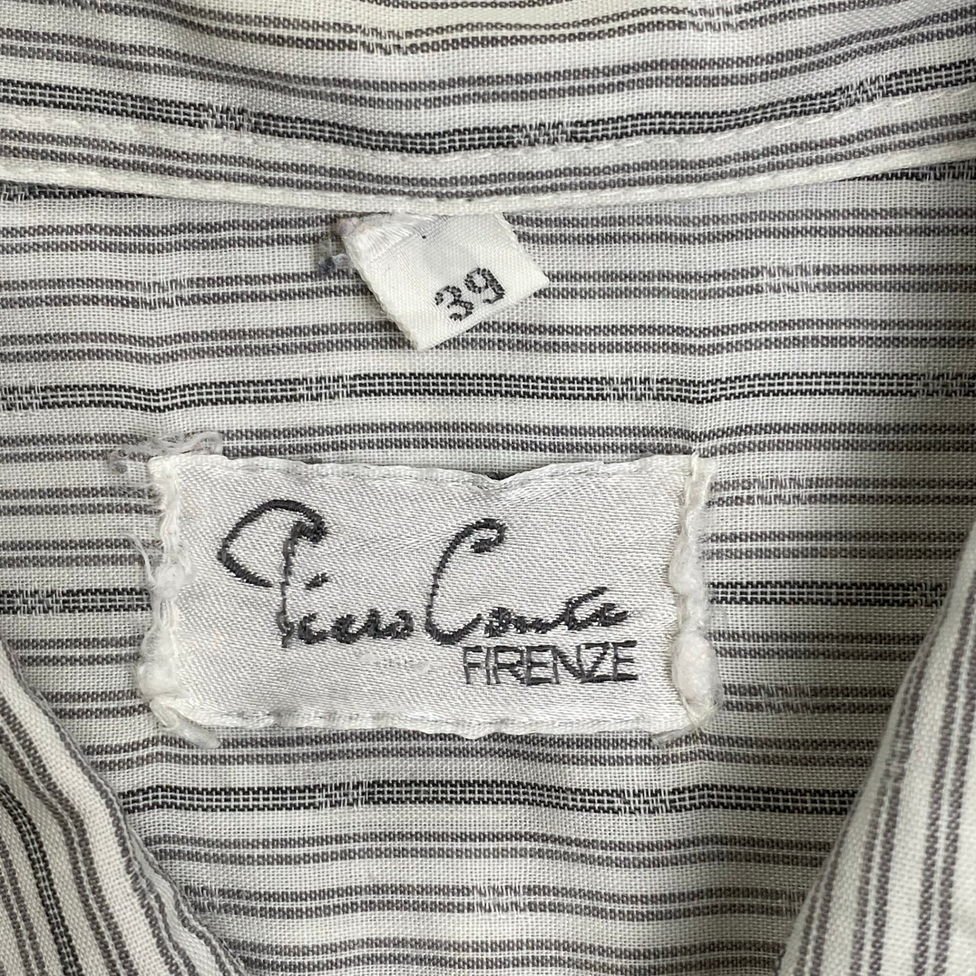 EURO VINTAGE ユーロヴィンテージ / ユーロ ヴィンテージシャツ ホワイト×ライトグレー SIZE:39