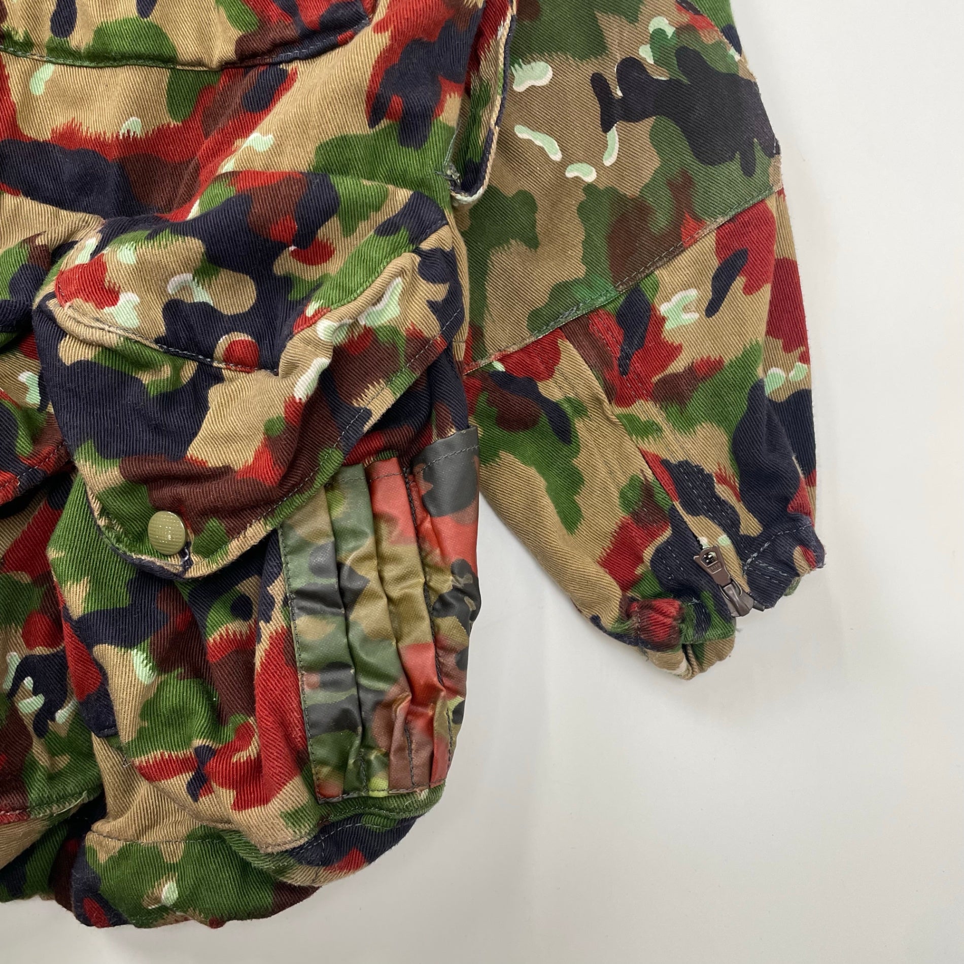 70s VINTAGE ヴィンテージ / スイス軍M60アルペンカモジャケット 山岳部隊 SIZE：L程度