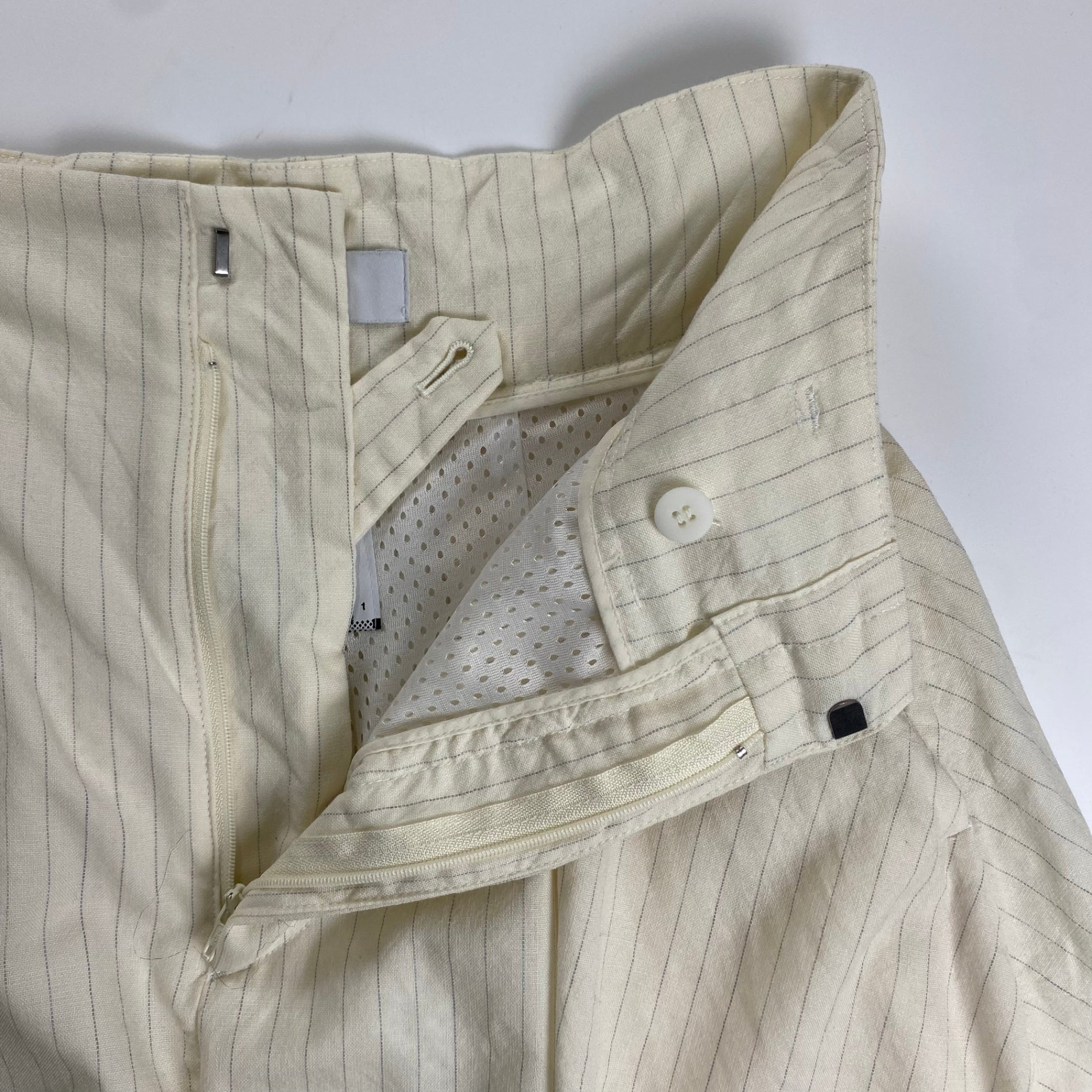 FACETASM ファセッタズム / イレギュラーバーティカルストライプパンツ ホワイト SIZE：1