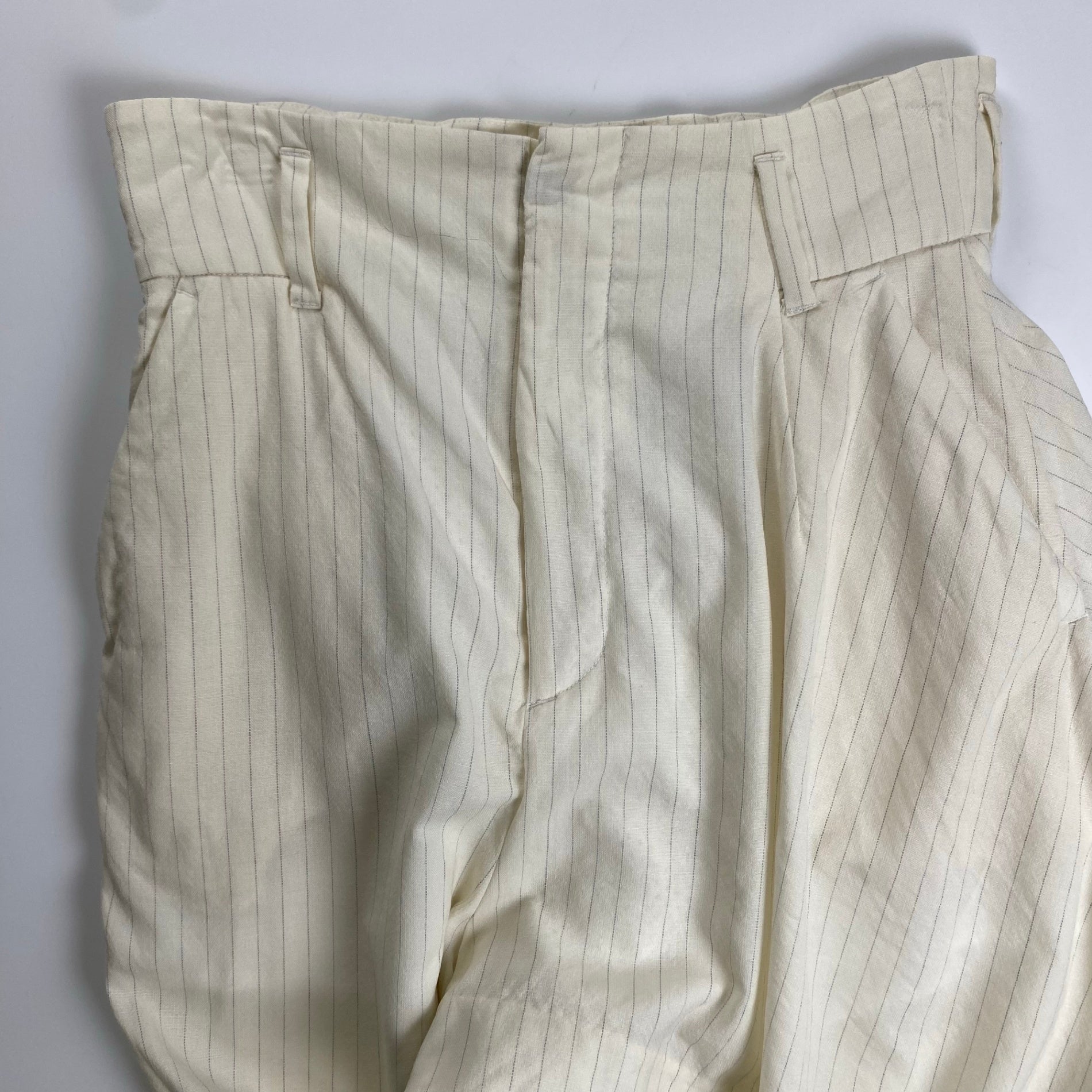 FACETASM ファセッタズム / イレギュラーバーティカルストライプパンツ ホワイト SIZE：1