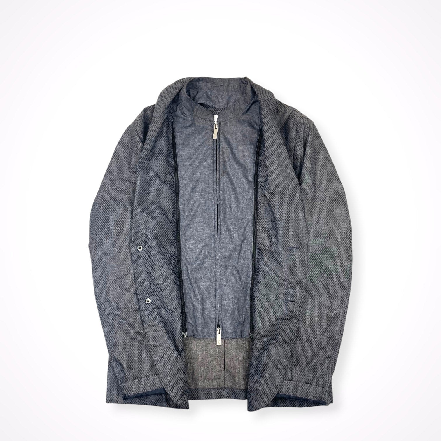 ARMANI collezioni / レイヤードデザインアンコンジャケット 参考定価：160,000程度 SIZE:46