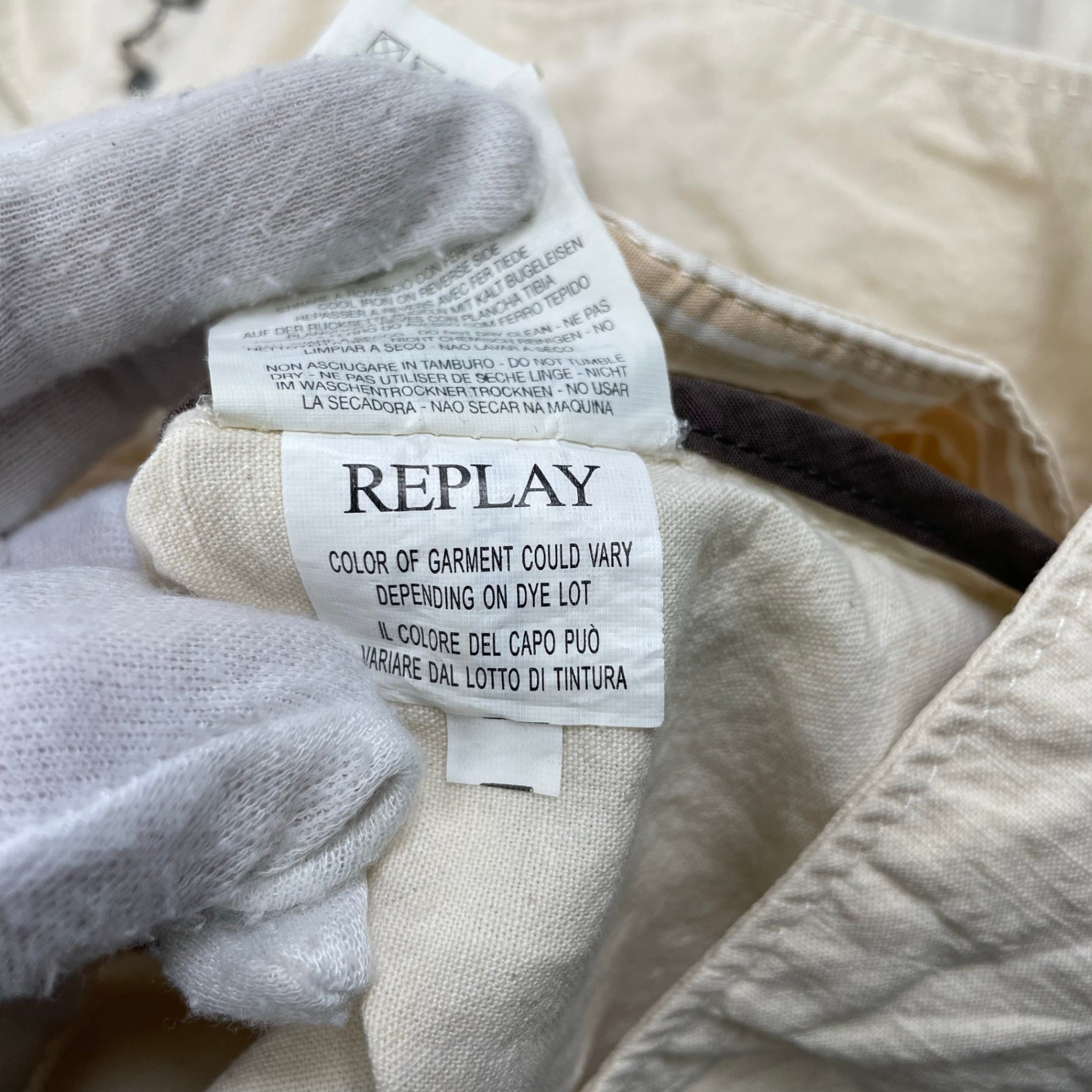 REPLAY リプレイ / コットンリネンジャケット ウイングプリント SIZE：M