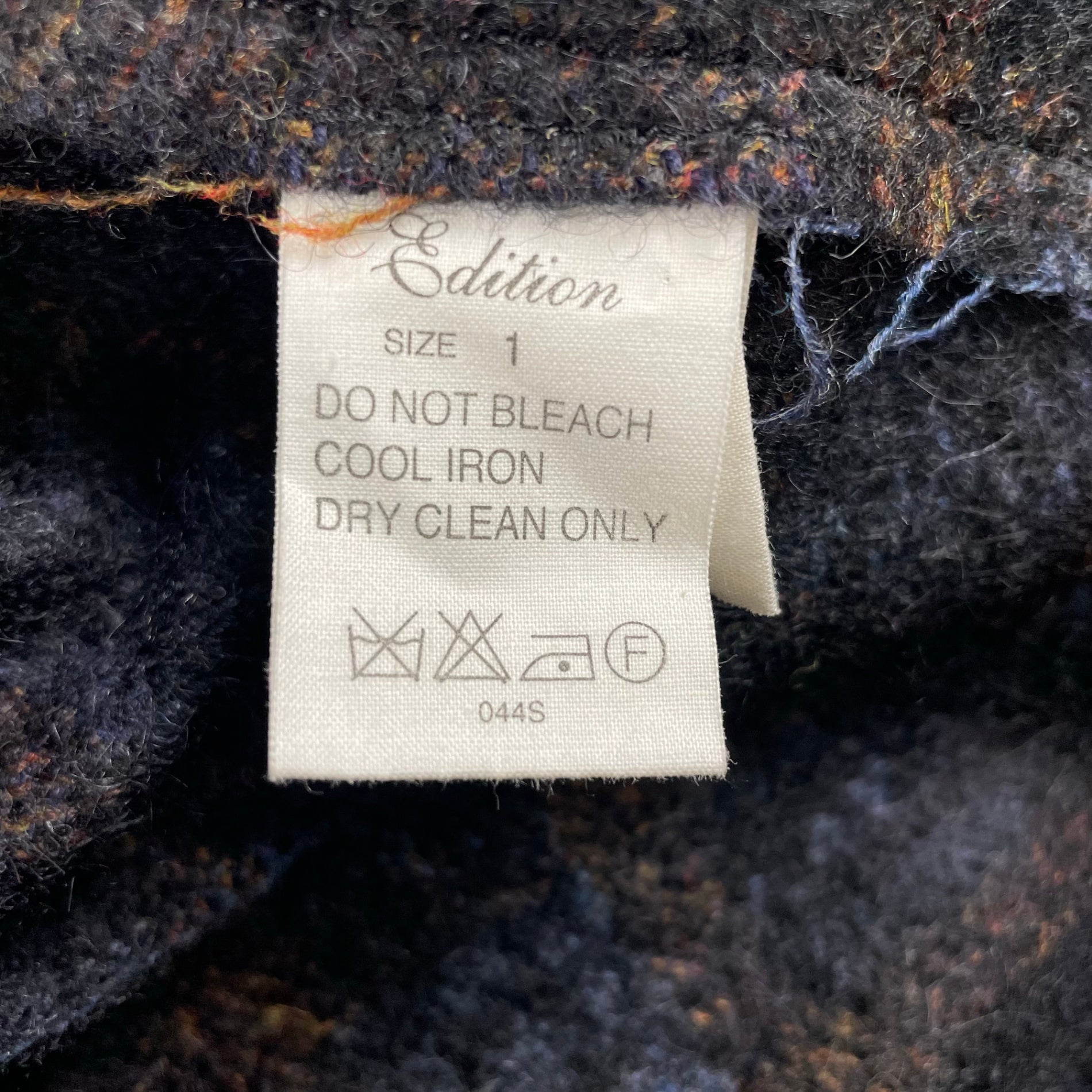 Edition エディション / 縮絨 チェック柄コート 参考定価：60,000程度 SIZE:1