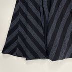 TELA テラ / ツイードストライプスカート ネイビーグレー×ブラック イタリア製 参考定価：30,000程度 SIZE:42