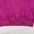 Salvatore Ferragamo サルバトーレ フェラガモ / ウールシルクニット パープル 参考定価：100,000程度 SIZE：L