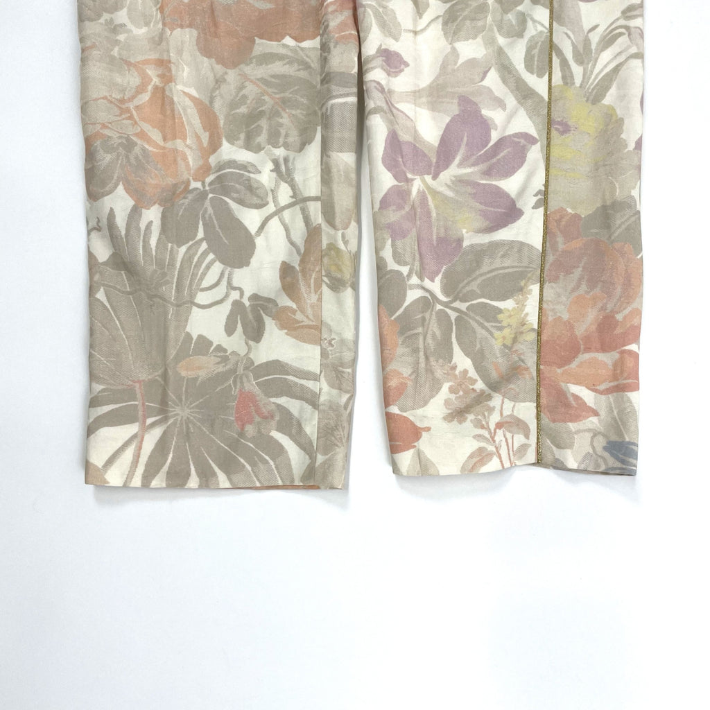 DRIES VAN NOTEN / アートフラワースラックス 参考定価：95,000程度 SIZE:36