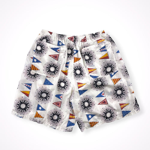 BEAMS PLUS × TOP SIDER / コンパス柄ハーフパンツ SIZE:L
