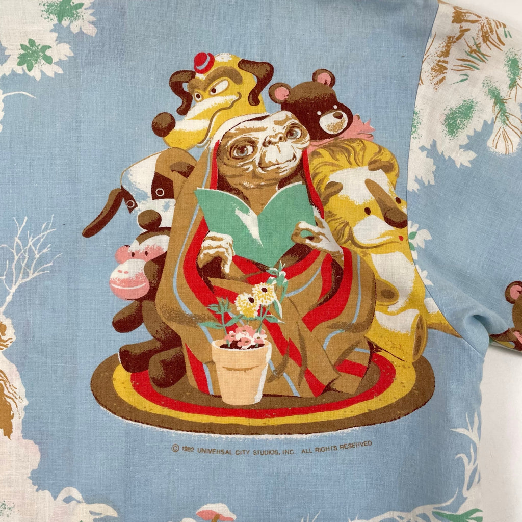 VINTAGE / 【E.T.】 USA製 ヴィンテージシーツリメイクシャツ SIZE:S(M程度)
