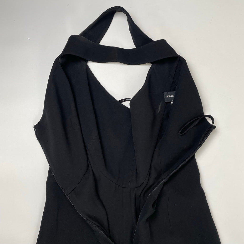 GIORGIO ARMANI / シルククロスホルターネックドレス 参考定価：600,000程度 BORGO21製