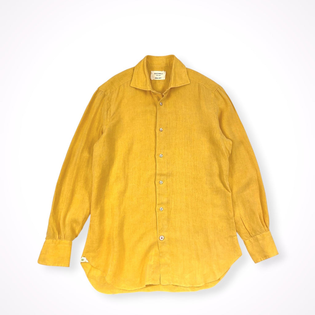MAZZARELLI / リネンハンドフィニッシュシャツ 参考定価：40,000程度 SIZE：40