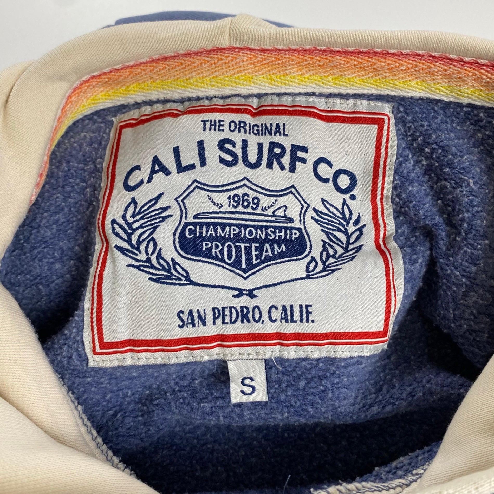 Superdry極度乾燥（しなさい） CALI SURF Co. / フロッキープリント レトロサーフ サンフェードパーカー サムホール  SIZE：S
