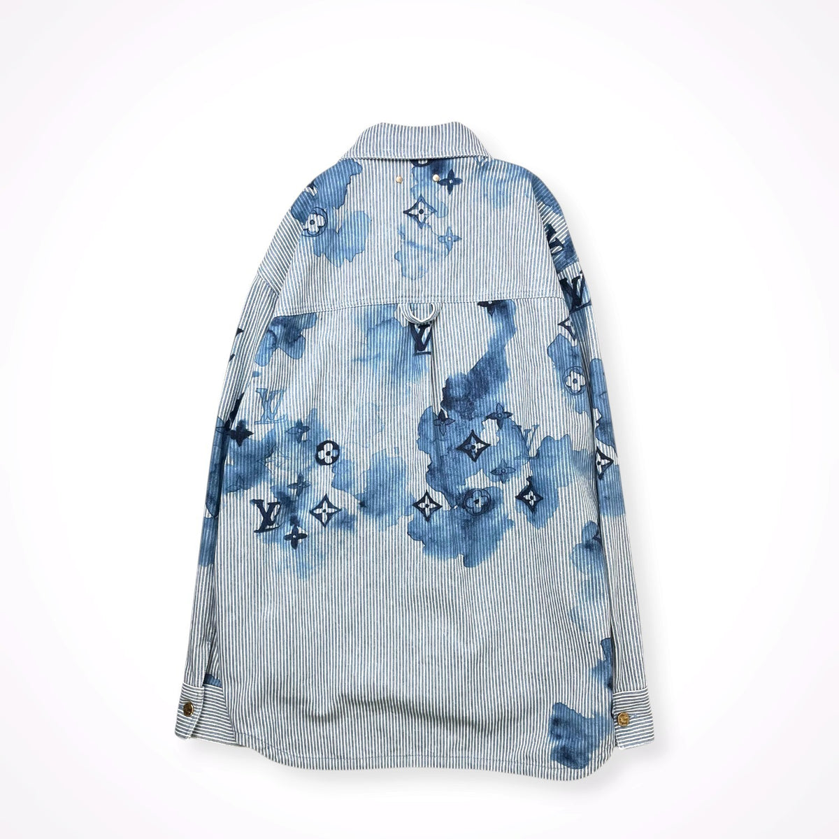 LOUIS VUITTON / 21SS ストライプモノグラムワーク デニムジャケット ヴァージルアブロー SIZE:XL