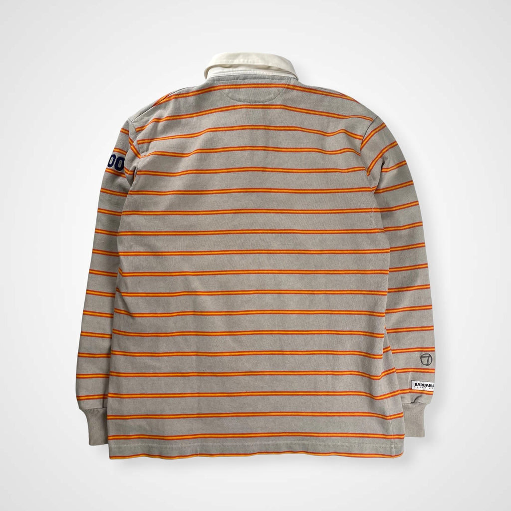 奥田民生コラボ BARBARIAN バーバリアン / ボーダーラガーシャツ 刺繍MIX MADE IN CANADA SIZE:L