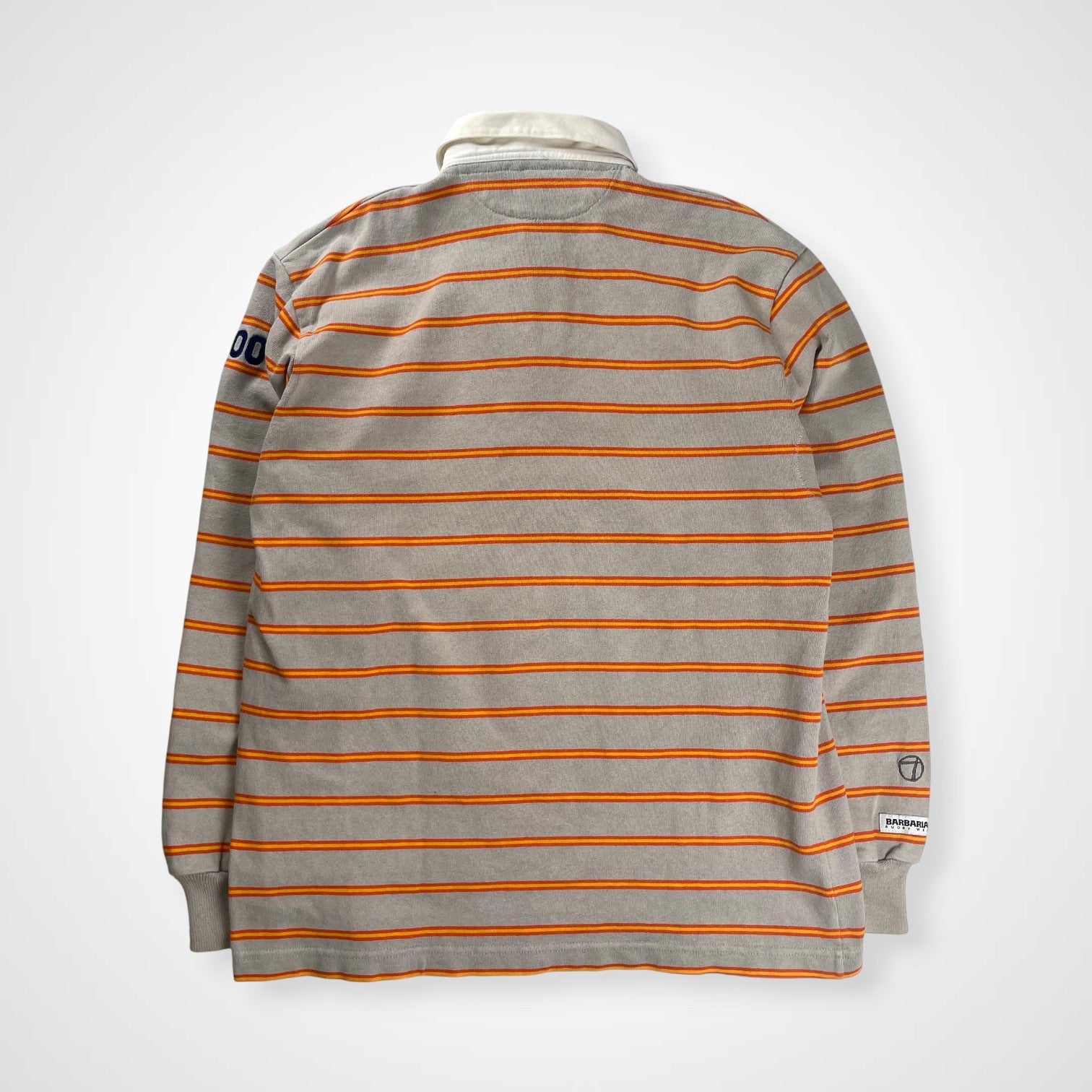 奥田民生コラボ BARBARIAN バーバリアン / ボーダーラガーシャツ 刺繍MIX MADE IN CANADA SIZE:L