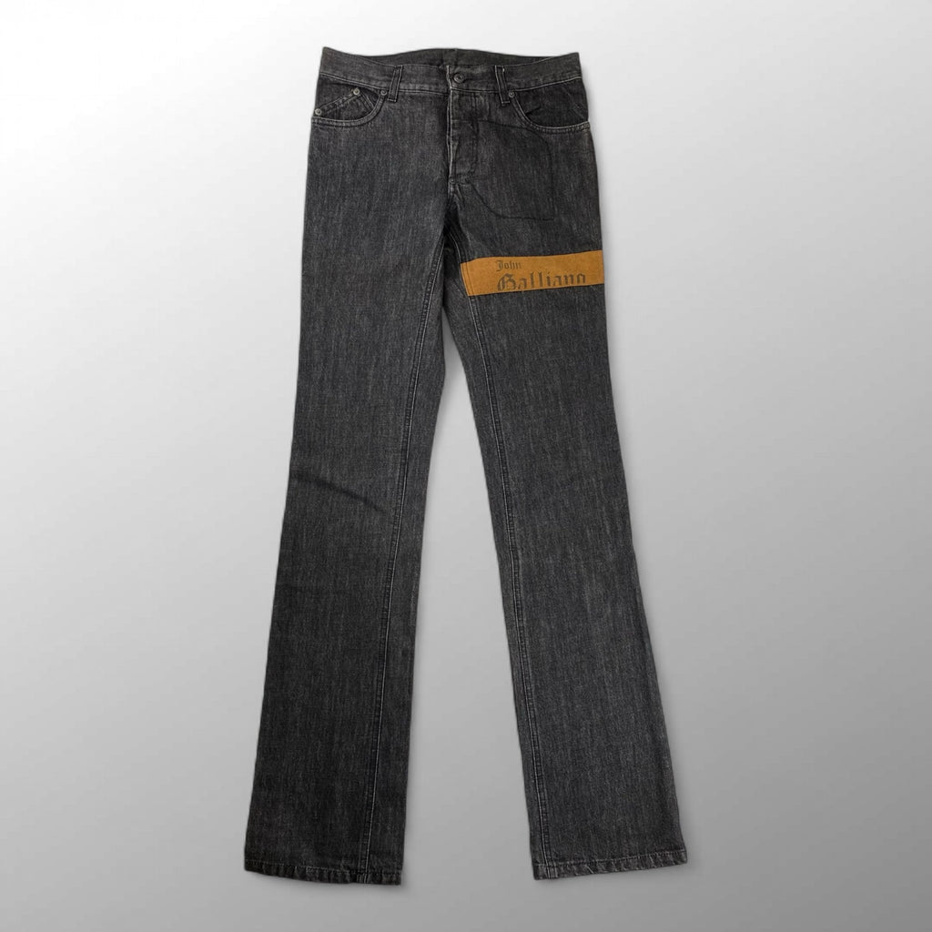 ARCHIVE John Galliano ジョン ガリアーノ / 馬蹄ペイント デニムパンツ スウェードロゴ SIZE:44（W80cm）