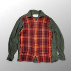 【最初期】 COMME des GARCONS SHIRT コムデギャルソンシャツ / ヴィンテージ 縮絨切替シャツ MADE IN FRANCE SIZE:S
