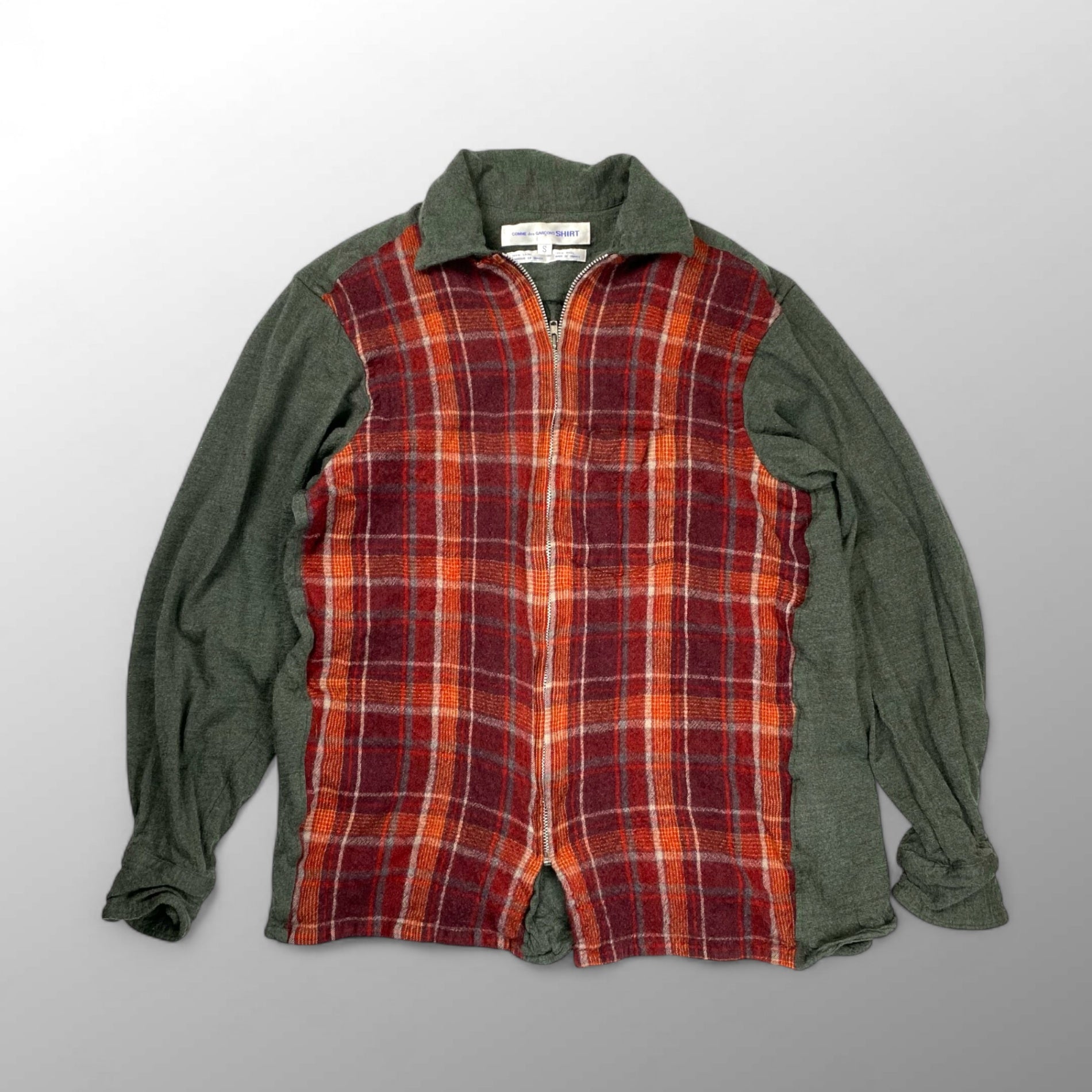 【最初期】 COMME des GARCONS SHIRT コムデギャルソンシャツ / ヴィンテージ 縮絨切替シャツ MADE IN FRANCE SIZE:S