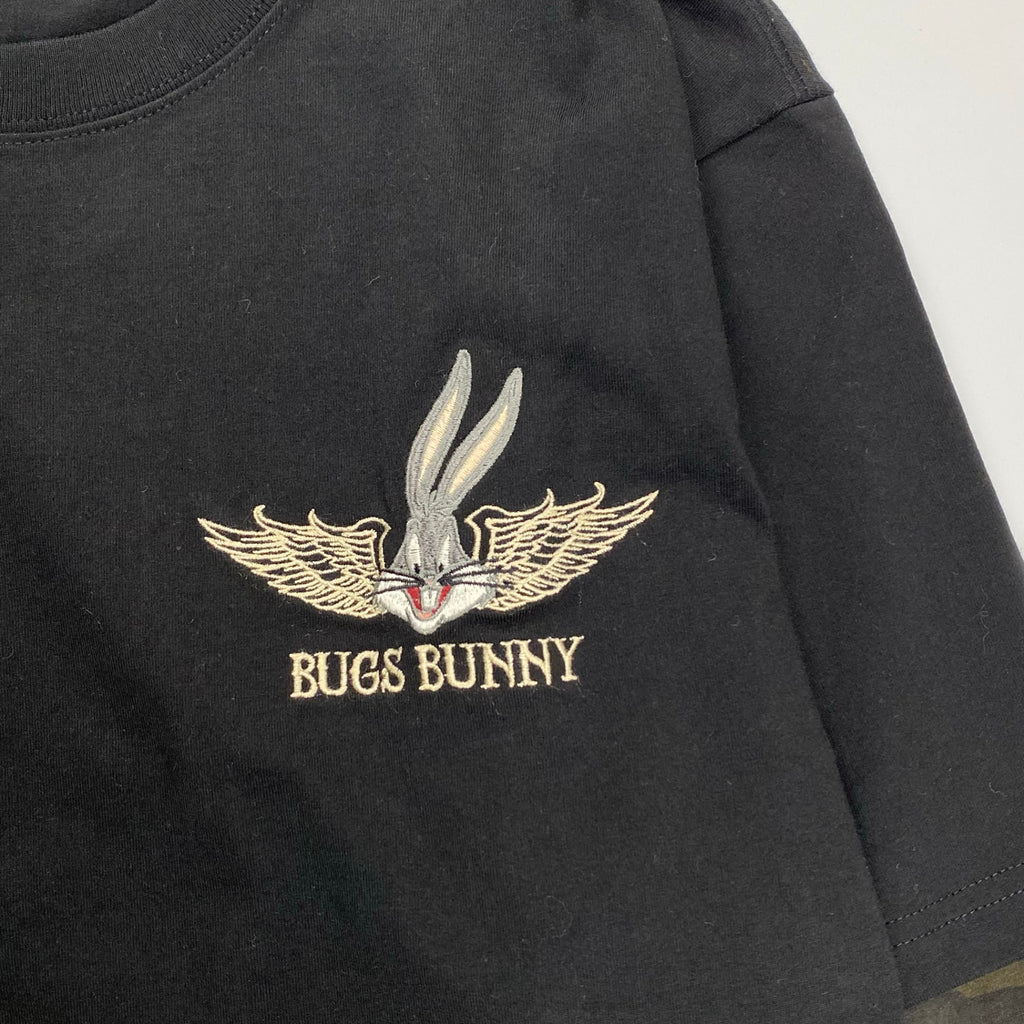 【極美品】 vanson × Looney tunes / BUGS BUNNY L/S TEE バッグス バニー looney tunes ブラック SIZE:L