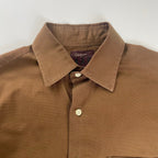 Yohji Yamamoto A.A.R ヨウジヤマモト アール / 90-00s 偏光 ボックスシルエットシャツ ブラウン 参考定価：16,000程度 SIZE：M