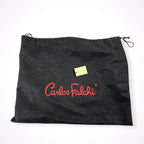 Carlos Falchi / エンボスレザーショルダーバッグ タグ付 参考定価：118,000