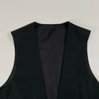 BLACK BARRETT BY Neil Barrett / バックボタン ミニマルベスト ジレ 参考定価：30,000程度 SIZE:3
