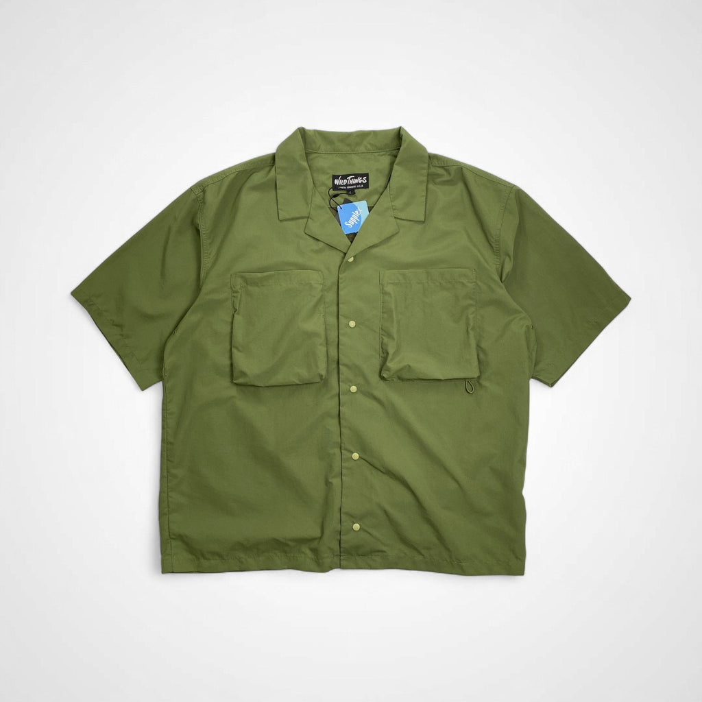 WILD THINGS ワイルドシングス / SUPPLEX CAMP SHIRT オープンカラーシャツ 未使用品 参考定価：13,000+tax SIZE:L