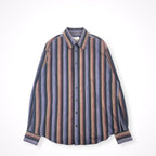 YVES SAINT LAURENT pour homme / VINTAGEストライプシャツ 旧ロゴ SIZE:L