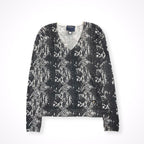 CLASS roberto cavalli / パイソン柄ウールニット  参考定価：60,000程度 SIZE:44
