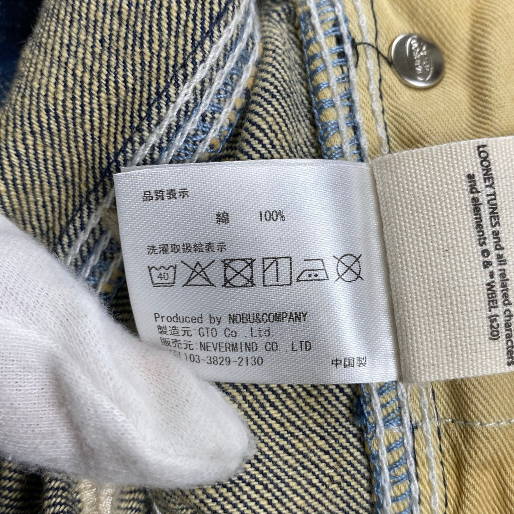 vanson × LOONEY TUNES / デコレーション デニムパンツ 刺繍 ワッペン SIZE:32