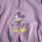 DISNEY＆CO × GENUS ディズニー ミッキー / 80s- ハーフジッププルオーバー パーカー パープル SIZE：L