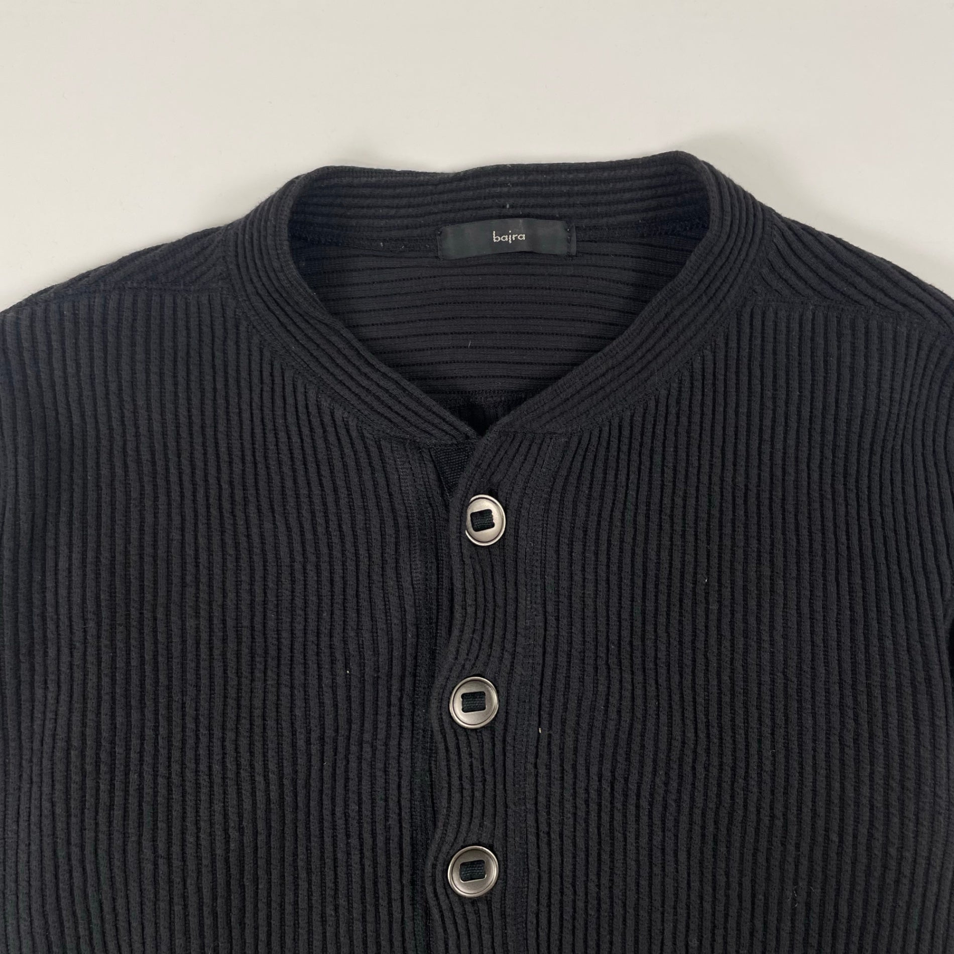 bajra / ヘンリーネックリブニット 参考定価：28,000程度 SIZE：FREE