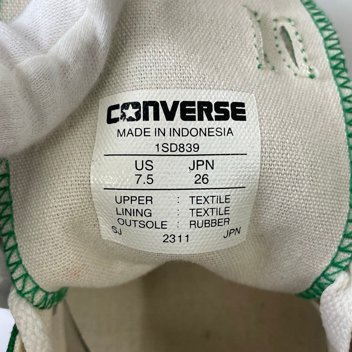 CONVERSE / トレックウェーブ グリーン 参考定価：14,000+tax SIZE:26cm