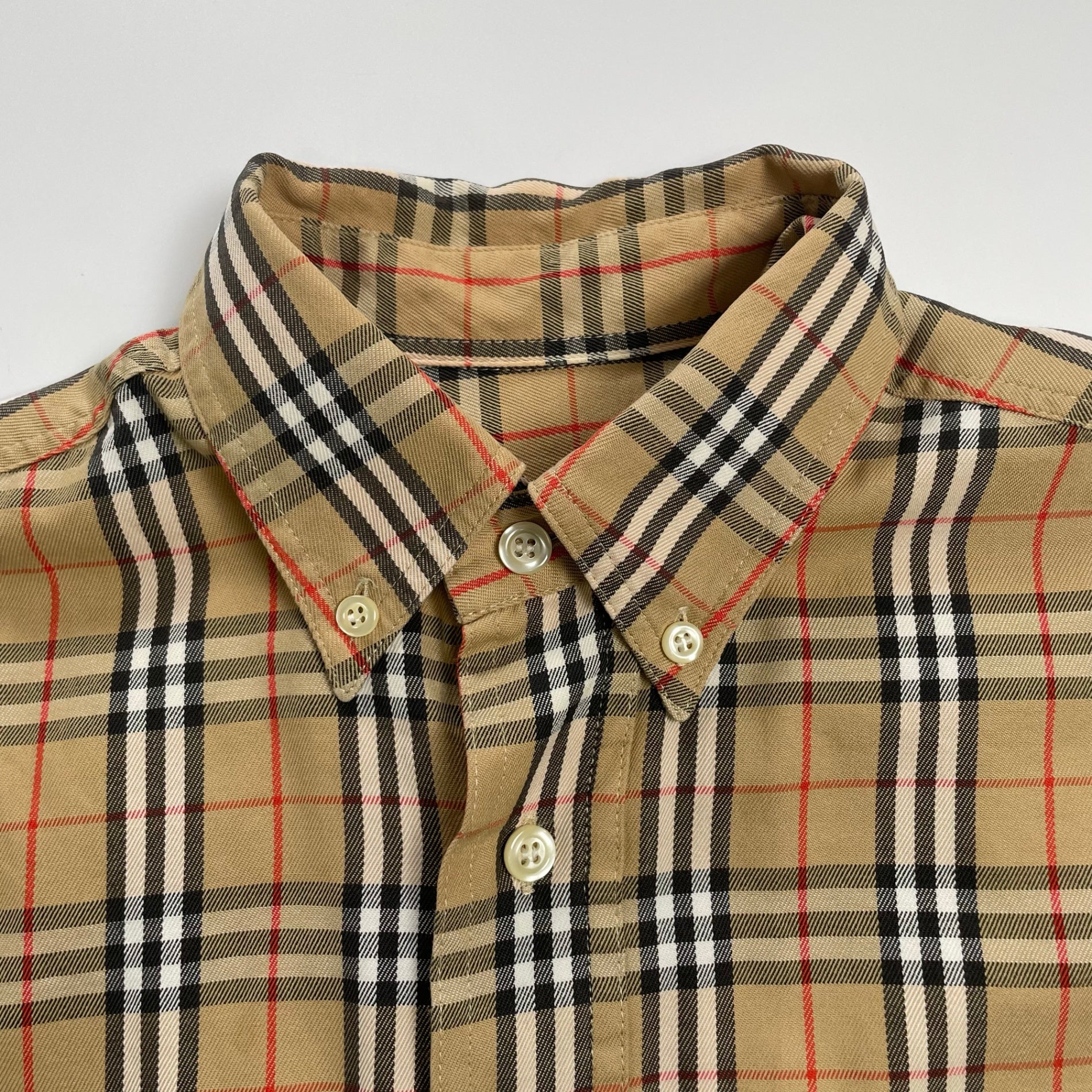 Burberrys バーバリーズ / 英国製 ボタンダウン ノヴァチェックシャツ SIZE：M