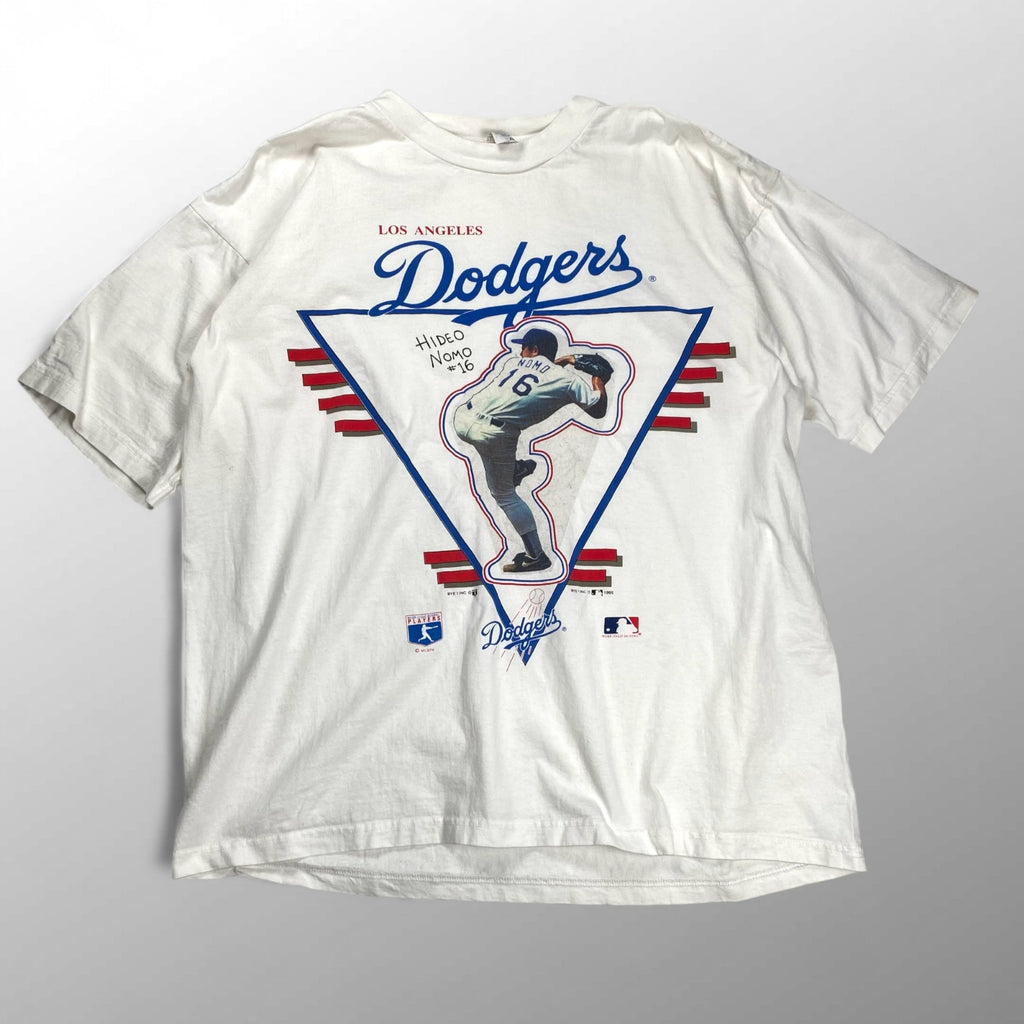 95年 VINTAGE ヴィンテージ / 「野茂英雄」 TORNADO NOMO TEE Dodgers ドジャース ホワイト SIZE：XL