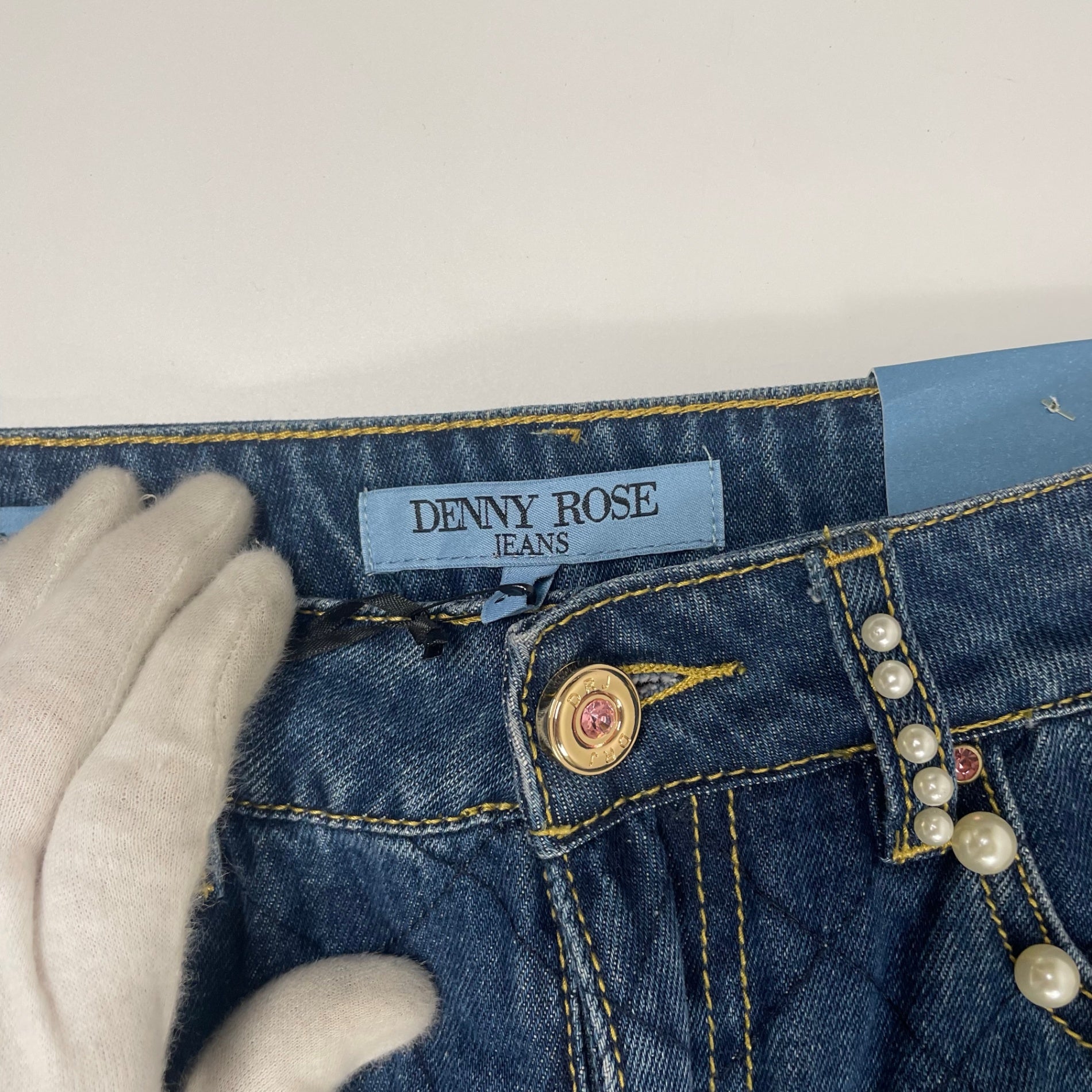 DENNY ROSE / 格子柄Fパールデニム 参考定価：32,000+tax 未使用品 SIZE:26